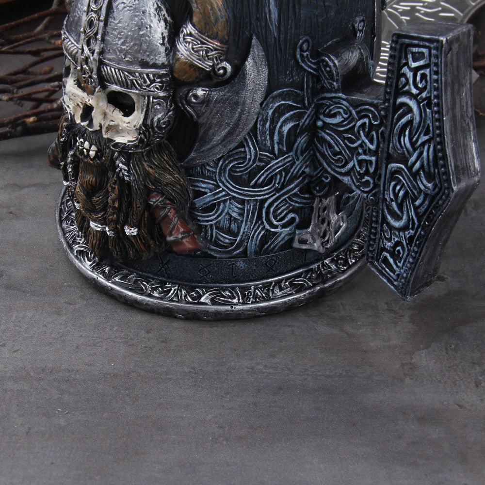 Viking Lover Feasting Tankard Warrior Skull Norse Decor