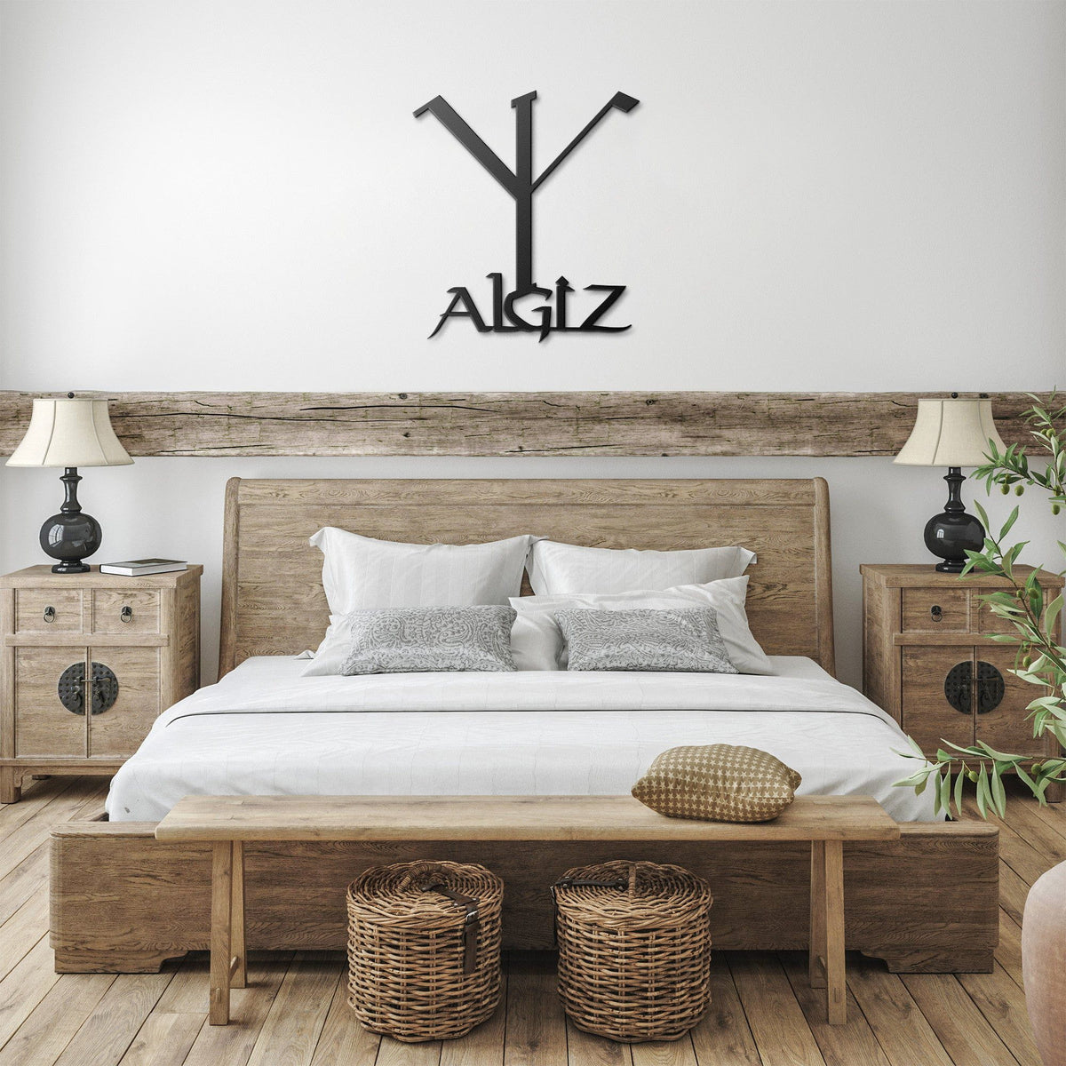 Viking Protection Symbol Metal Wall Sign