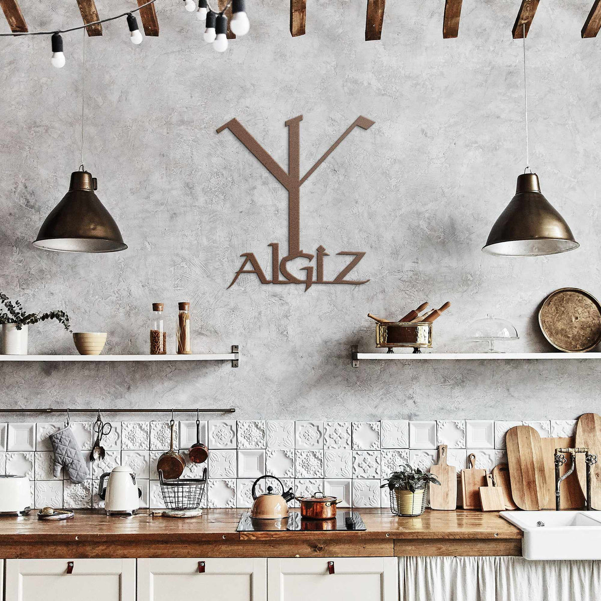 Viking Protection Symbol Metal Wall Sign