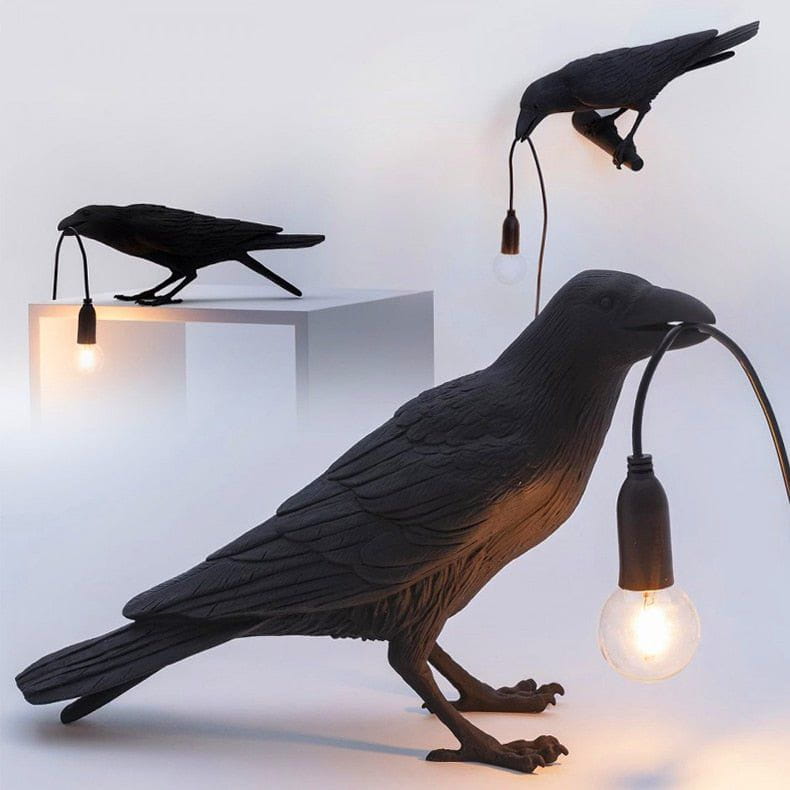Hugin and Munin Table Lamps Viking Decor