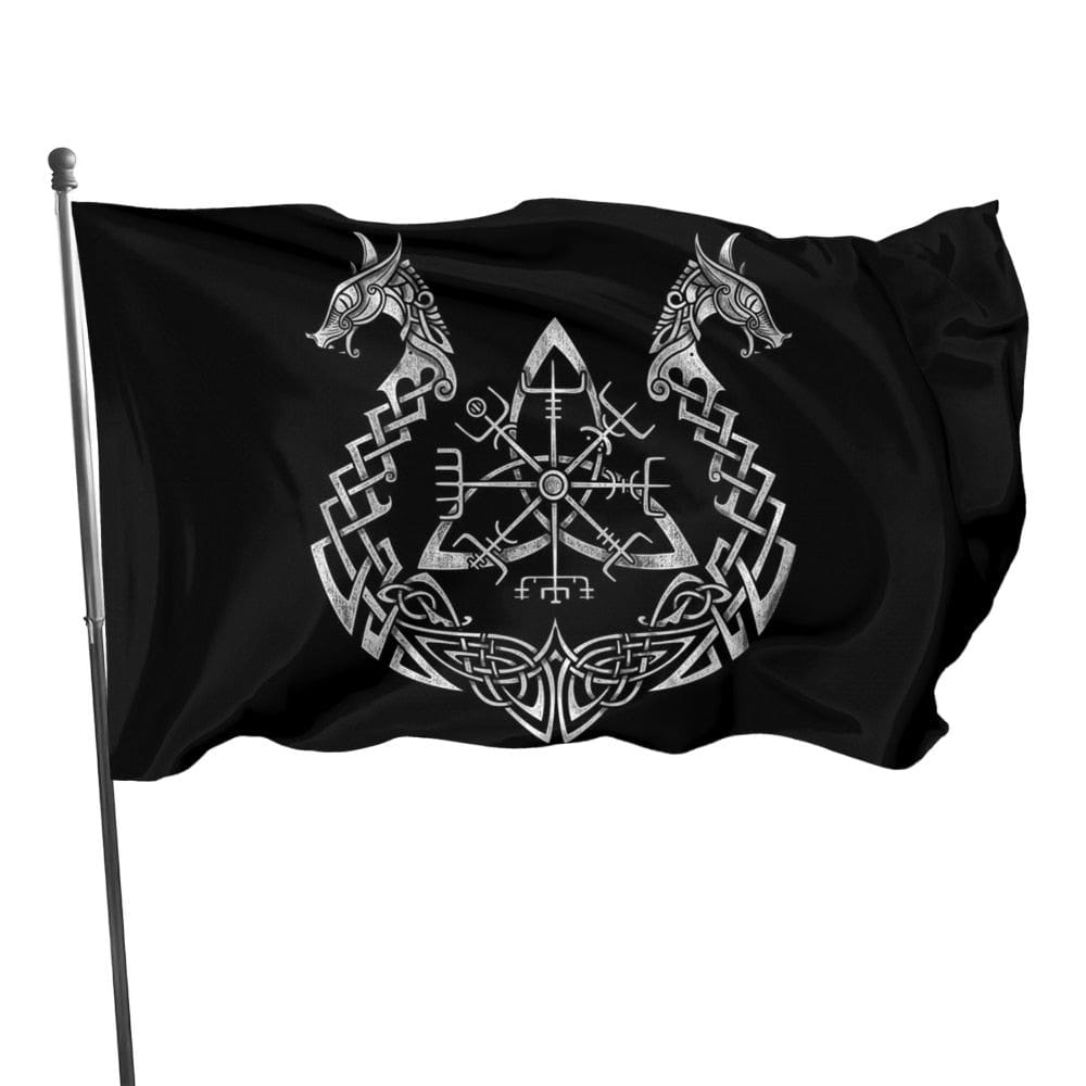 Viking Ship Symbol Banner Flag