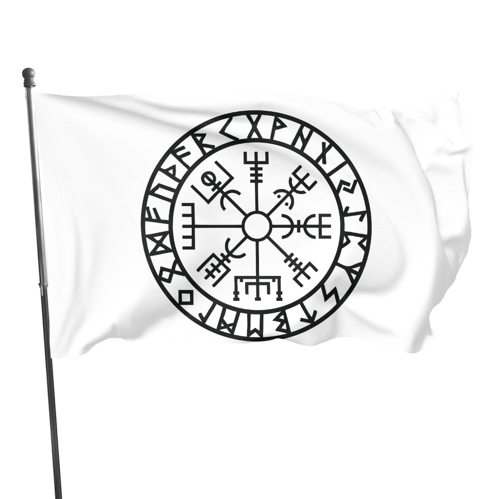 Viking Vegvisir Wayfinder Compass Banner Flag