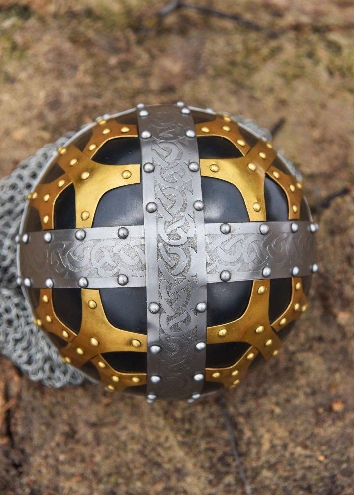 Viking Helmet - Full Face Steel Chainmail Helmet-6-Viking Warrior