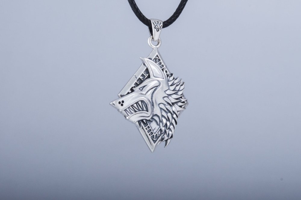 Handmade Viking Wolf Pendant | Sterling Silver, Gold, or Platinum-6-Viking Warrior