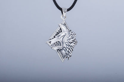 Handmade Viking Wolf Pendant | Sterling Silver, Gold, or Platinum-6-Viking Warrior