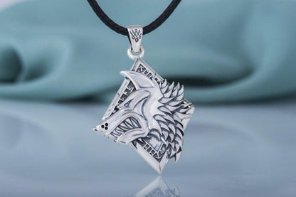Handmade Viking Wolf Pendant | Sterling Silver, Gold, or Platinum-3-Viking Warrior