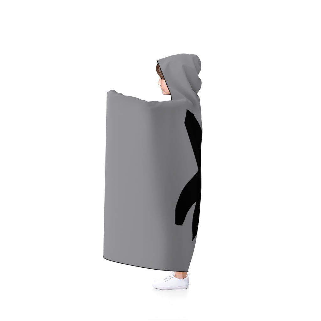 Gray Viking Strength Rune Symbol Hooded Blanket
