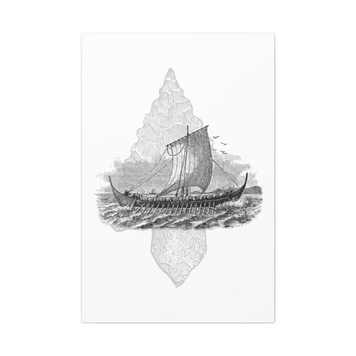 Viking Drakkar Canvas in Room Setting