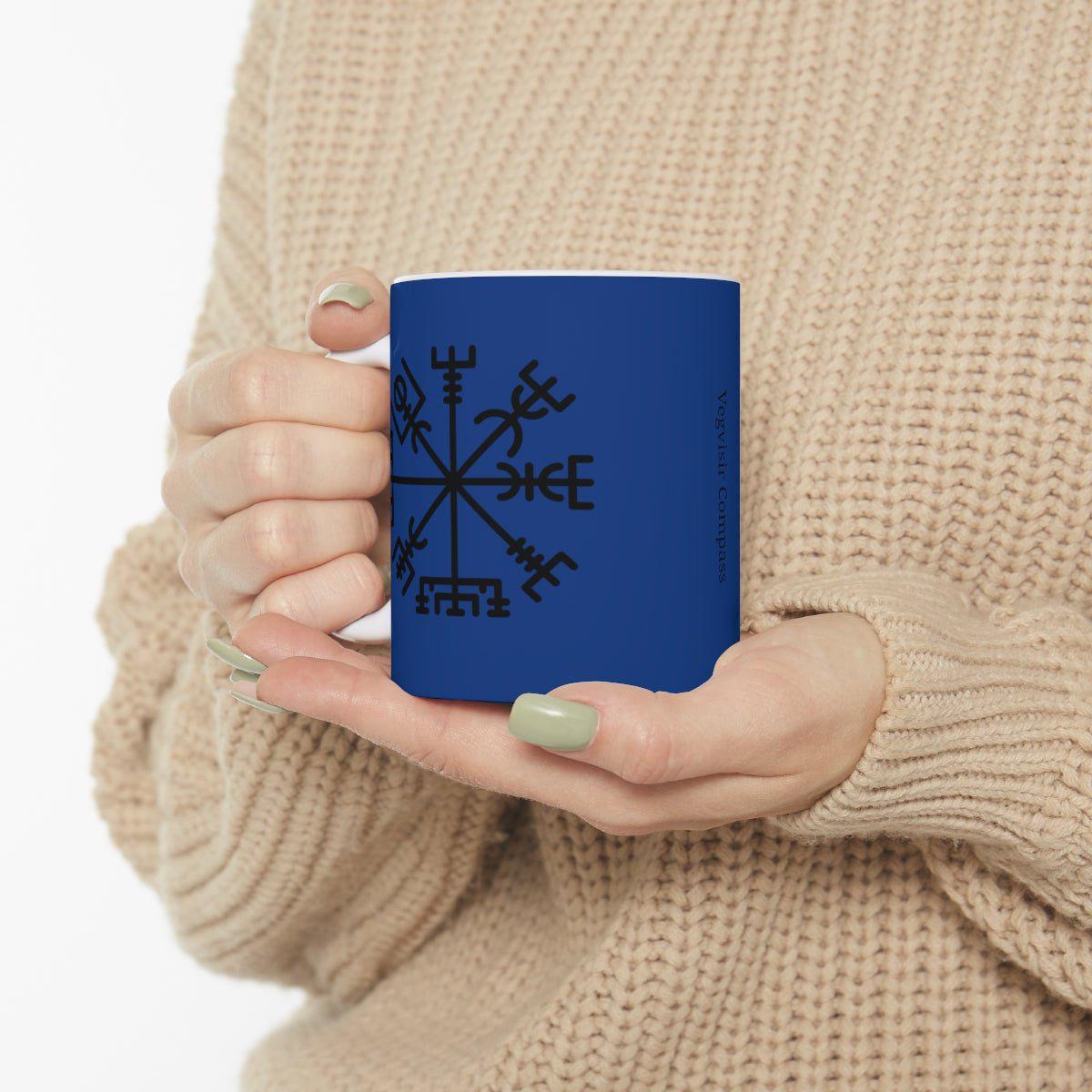 Blue Viking Vegvisir Rune Coffee Mug