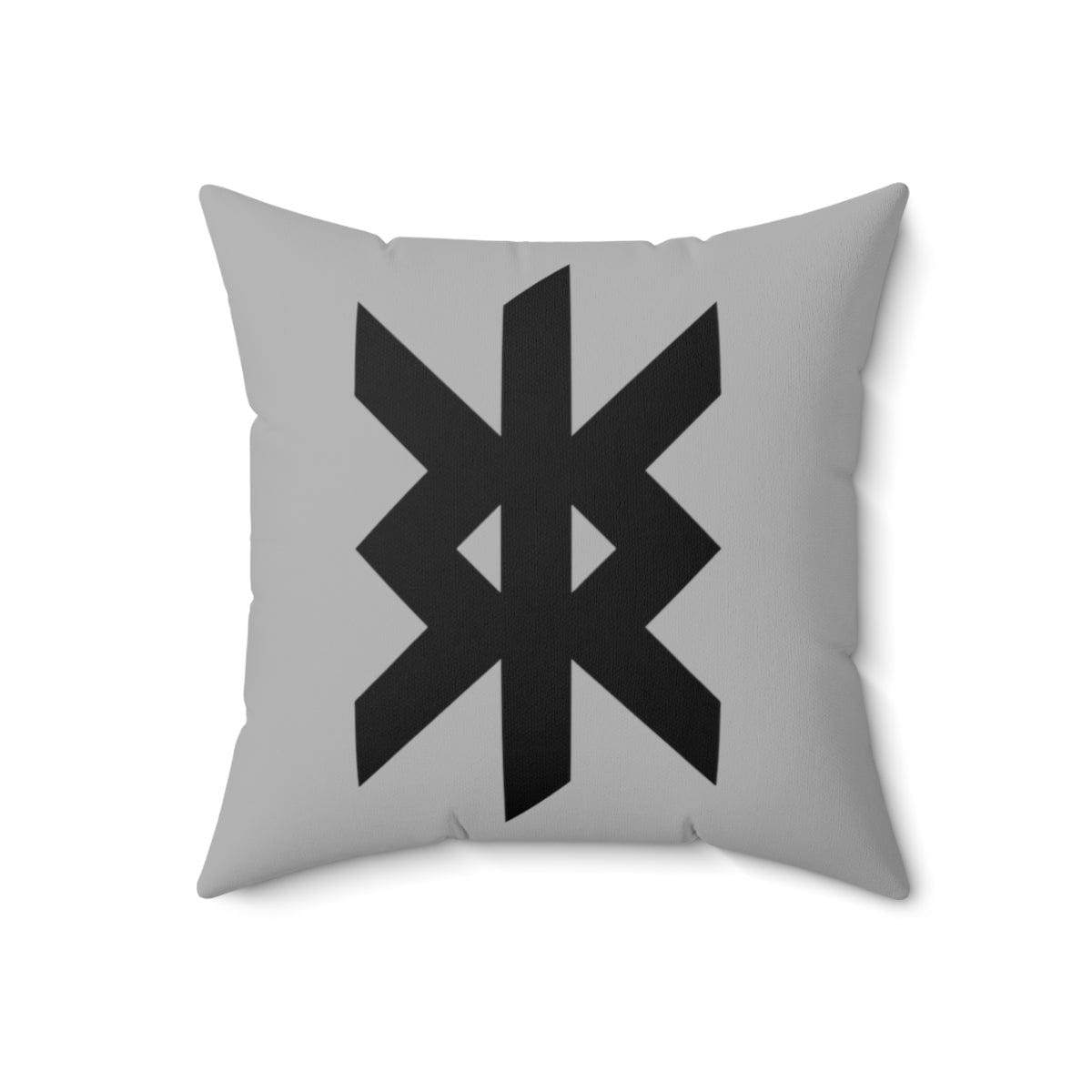 Gray Viking Protection Rune Symbol Cushion