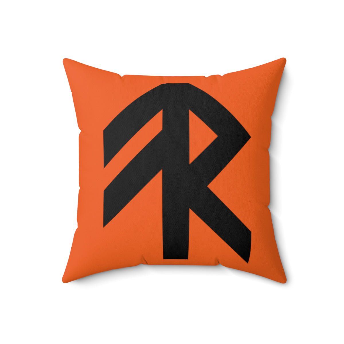 Orange Viking Energy Rune Symbol Cushion
