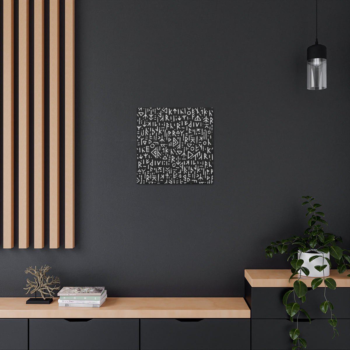Viking Waymarker Abstract Modern Canvas - Ready to Hang Viking Wall Art