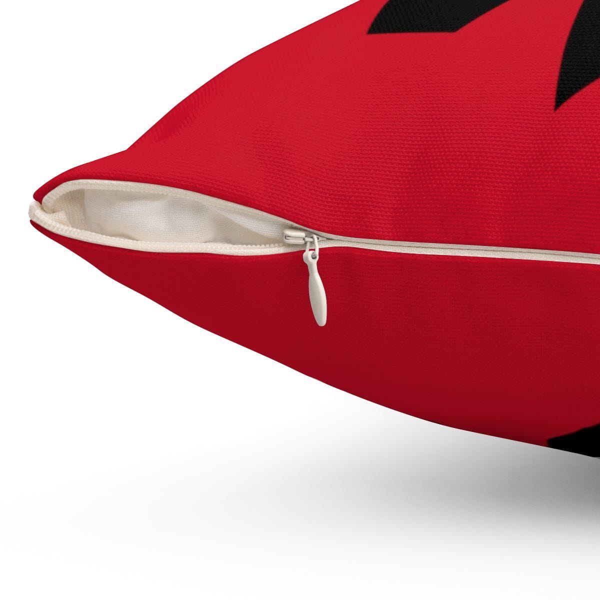 Red Viking Strength Rune Symbol Cushion