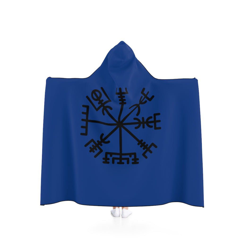 Viking Vegvisir Rune Symbol Hooded Blanket