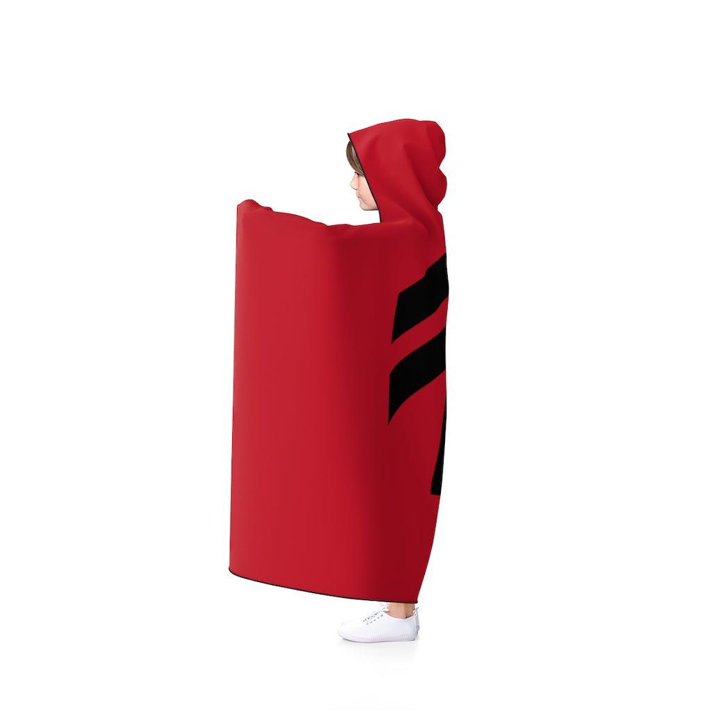 Red Viking Energy Rune Symbol Hooded Blanket