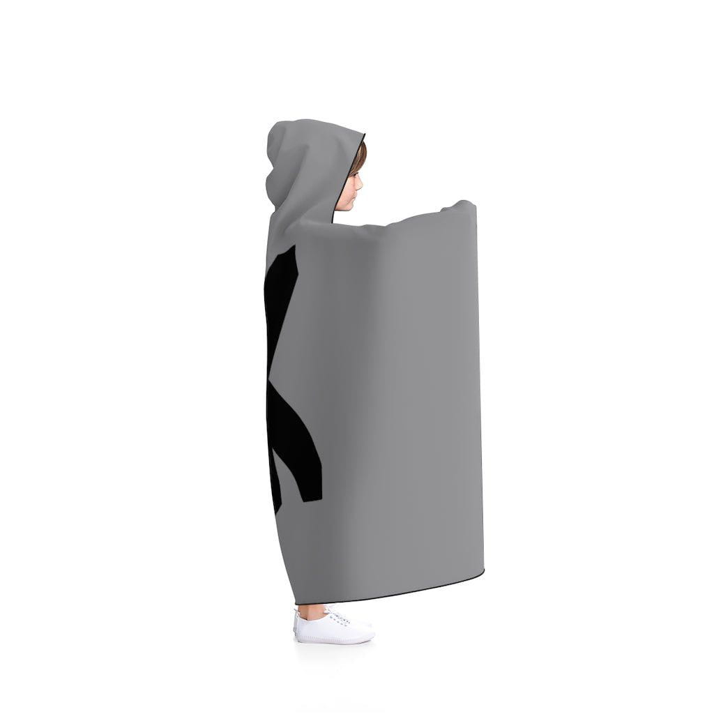 Gray Viking Strength Rune Symbol Hooded Blanket